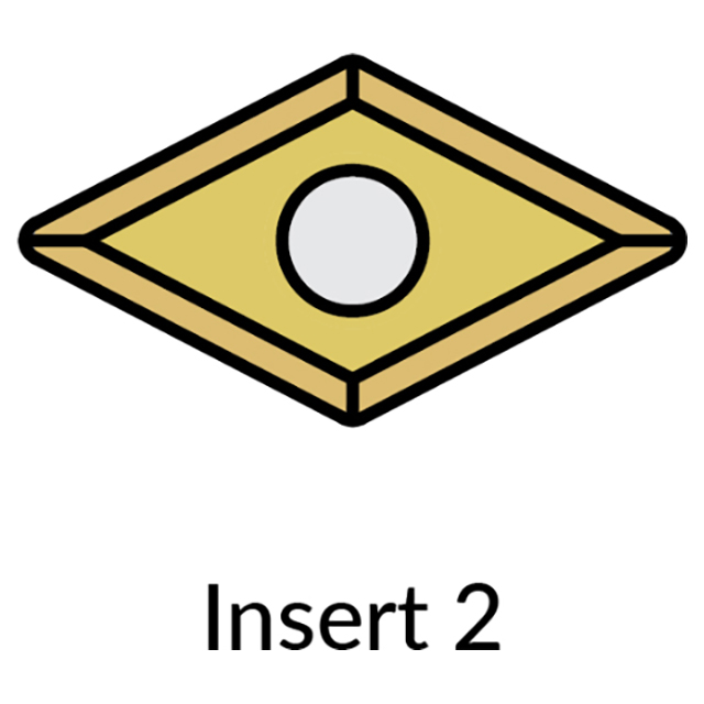 Micro 100 50-1200 | DCMT 21.51 Carbide Milling Insert, Uncoated
