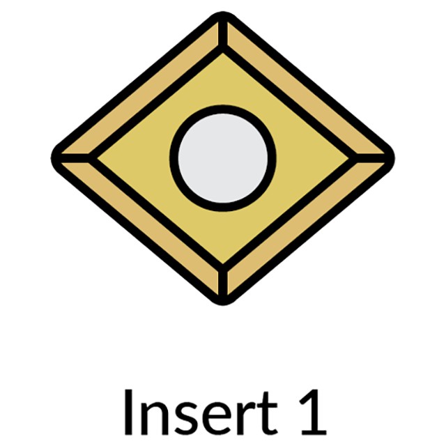 Micro 100 50-1100 | CCMT 21.51 Carbide Milling Insert, Uncoated