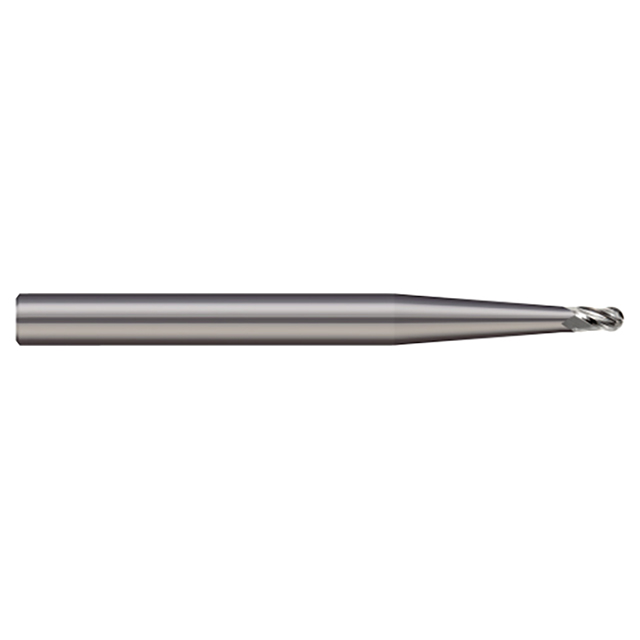 Micro 100 BMRM-030-2 | 3mm Diameter x 4mm Shank x 9mm LOC x 50mm OAL 2 Flute Uncoated Carbide Ball End Mill