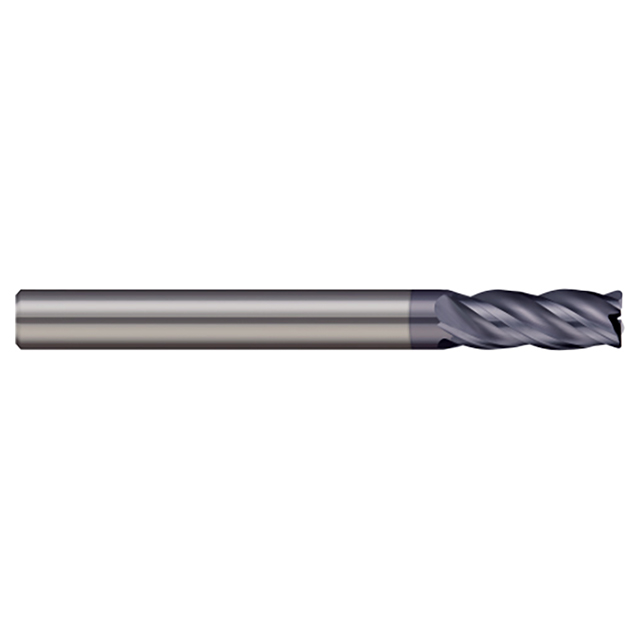 Micro 100 VHM-437-4X | 7/16" Diameter x 7/16" Shank x 1.000" LOC x 2-1/2" OAL x 0.020" Corner Radius AlTiN Coated Carbide End Mill