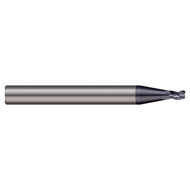 Micro 100 MEF-060-090-005K | 0.0600" Diameter x 1/8" Shank x 0.090" LOC x 1-1/2" OAL x 0.005" Corner Radius nACRo Coated Carbide End Mill