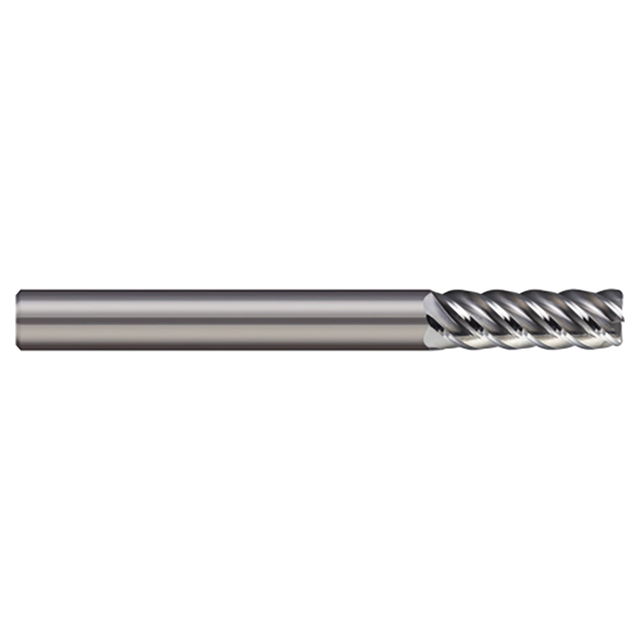 Micro 100 ARC-625-5-030 | 5/8" Diameter x 5/8" Shank x 1-1/4" LOC x 3-1/2" OAL x 0.030" Corner Radius Uncoated Carbide End Mill