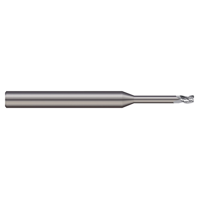 Micro 100 MEF-020-250-002 | 0.020" Diameter x 1/8" Shank x 0.030" LOC x 0.250" Reach x 1-1/2" OAL x 0.002" Corner Radius Uncoated Carbide End Mill