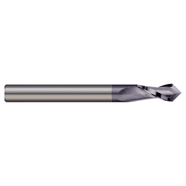Micro 100 DMM-080-4120X|8mm Diameter x 8mm Shank x 22mm LOC x 63mm OAL 120 Degree Angle 4 Flute AlTiN Coated Carbide Drill Mill