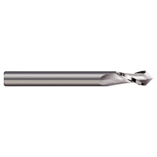 Micro 100 DMM-040-2120|4mm Diameter x 4mm Shank x 11mm LOC x 50mm OAL 120 Degree Angle 2 Flute Uncoated Carbide Drill Mill
