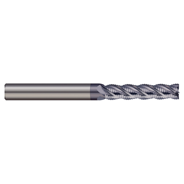 Micro 100 SHR-500-4X | 1/2" Diameter x 1/2" Shank x 1" LOC x 3.00" OAL 4 Flute AlTiN Coated Carbide Roughing End Mill