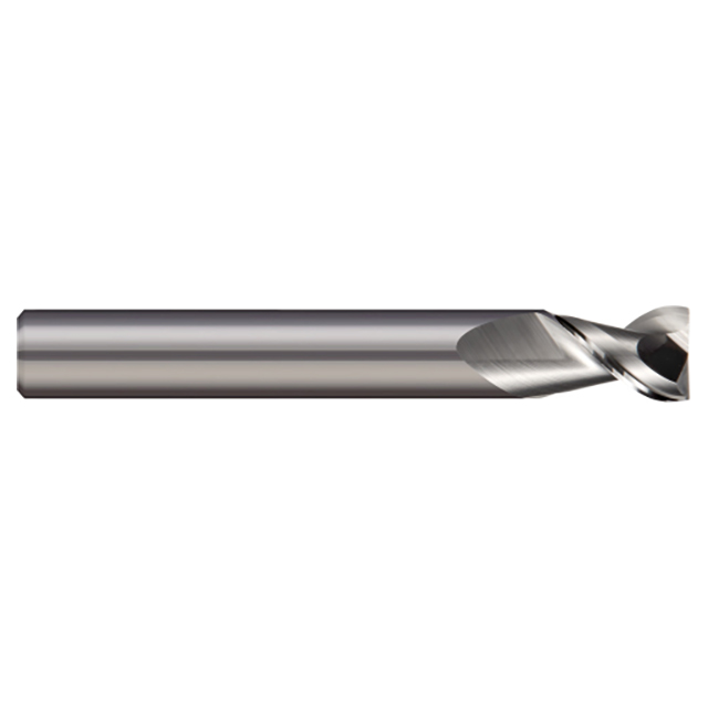 Micro 100 ASMM-100-2 | 10mm Diameter x 10mm Shank x 19mm LOC x 72mm OAL 2 Flute Uncoated Carbide Square End Mill For Aluminum Alloys