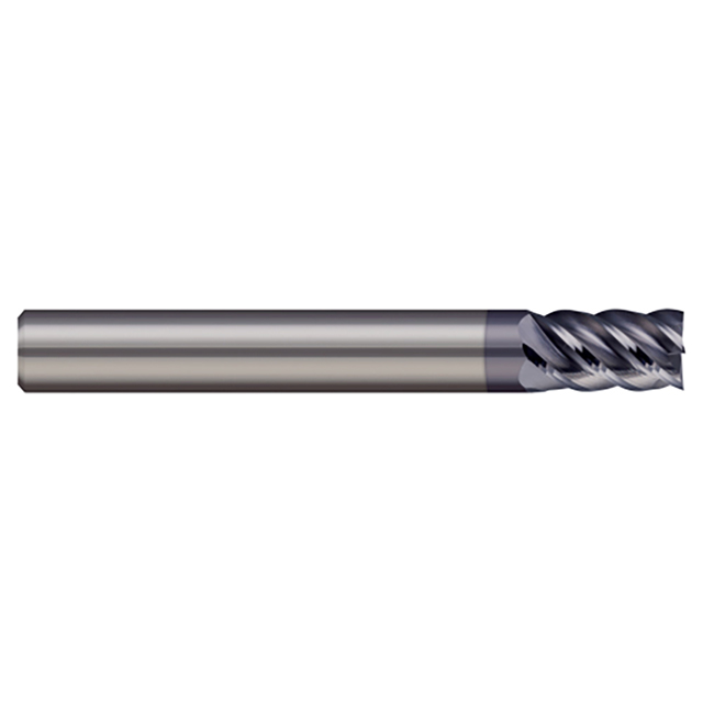 Micro 100 ASMM-120-5X | 12mm Diameter x 12mm Shank x 22mm LOC x 83mm OAL 5 Flute AlTiN Coated Carbide Square End Mill For Steels & High Temperature Alloys