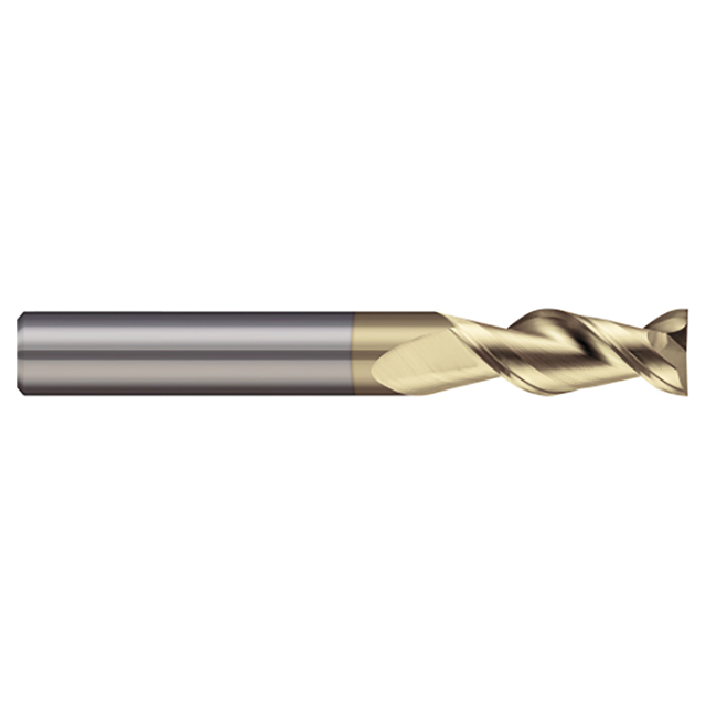 Micro 100 ARM-5125-3S | 1/2" Diameter x 1/2" Shank x 1-1/4" LOC x 3-1/2" OAL 3 Flute ZrN Coated Carbide Square End Mill For Aluminum Alloys