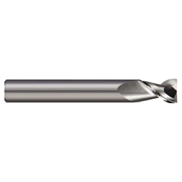 Micro 100 ASM-437-2 | 7/16" Diameter x 7/16" Shank x 5/8" LOC x 2-1/2" OAL 2 Flute Uncoated Carbide Square End Mill For Aluminum Alloys