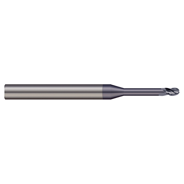 Micro 100 BEF-125-750K | 1/8" Diameter x 3/16" Shank x 1/8" LOC x 3/4" Reach x 2" OAL 2 Flute nACRo Coated Carbide Square End Mill For Steels & High Temperature Alloys