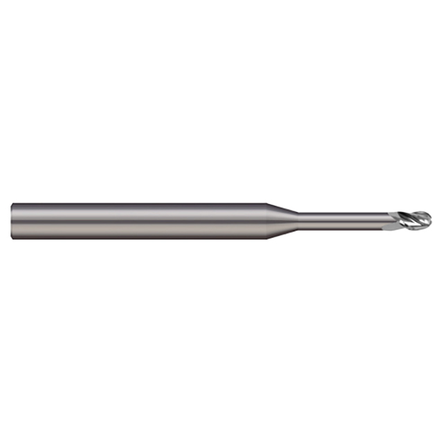 Micro 100 BEF-062-750 | 1/16" Diameter x 1/8" Shank x 3/32" LOC x 3/4" Reach x 2" OAL 2 Flute Uncoated Carbide Square End Mill For Steels & High Temperature Alloys