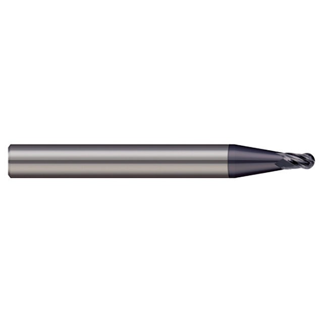 Micro 100 BEF-040-060K | 0.0400" Diameter x 1/8" Shank x 0.060" LOC x 1-1/2" OAL 2 Flute nACRo Coated Carbide Square End Mill For Steels & High Temperature Alloys