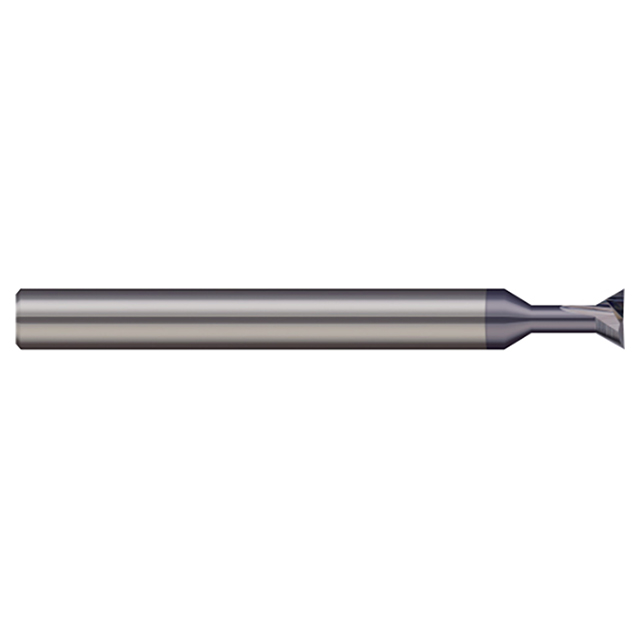 Micro 100 DT-500-060-010X | 1/2" Diameter x 1/2" Shank x 0.255" Width x 3" OAL 60 Degree Included Angle Carbide Dovetail Cutter