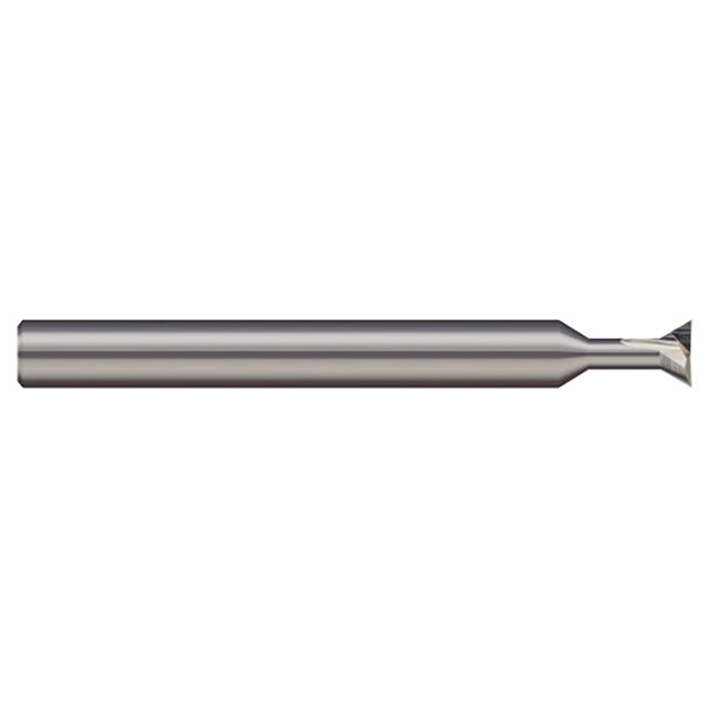 Micro 100 DT-187-030-010 | 3/16" Diameter x 3/16" Shank x 0.127" Width x 2" OAL 30 Degree Included Angle Carbide Dovetail Cutter