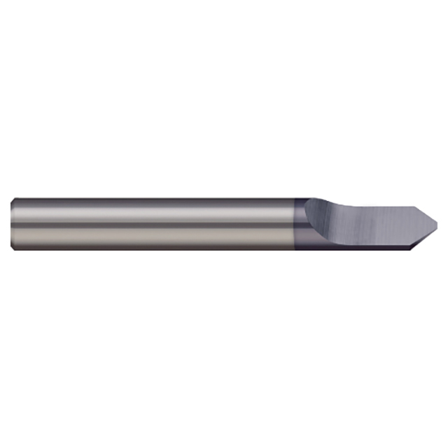 Micro 100 RNC-250-1X | 90 Degree Included Angle 1/4" Shank x 2-1/2" OAL Tipped Off AlTiN Coated Carbide Single End Engraving Cutter