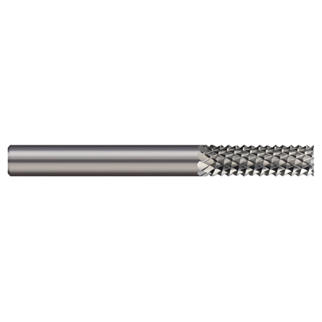 Micro 100 RDB-70 | 1/4" Diameter x 1/4" Shank x 3/4" LOC Uncoated Carbide Burr End Cut Diamond Pattern Router Bit