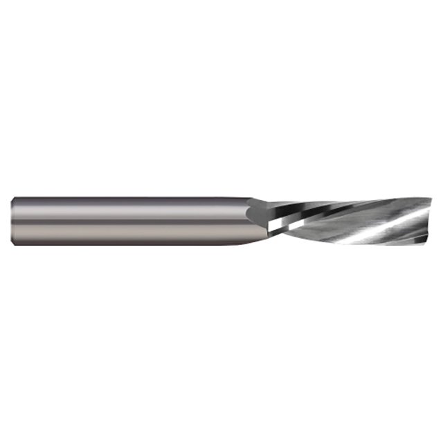 Micro 100 SFLM-060-10 | 6mm Diameter x 16mm LOC x 6mm Shank Uncoated Carbide Single Flute Downcut Router For Plastics & Composites