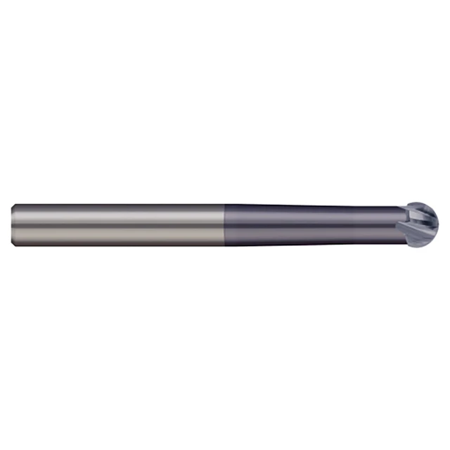 Micro 100 SBMM-100-250X | 10mm Diameter x 10mm Shank x 6.70mm LOC x 59mm Reach x 100mm OAL 2 Flute AlTiN Coated Carbide Reduced Neck End Mill For Undercutting, Deburrring & Multi-Axis Machining