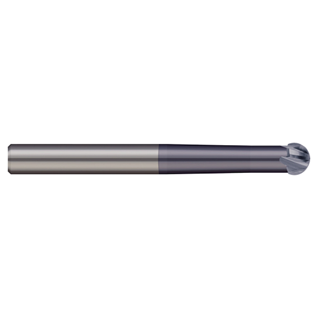 Micro 100 SBMM-030-421X | 3.00mm Diameter x 6.00mm Shank x 2.00mm LOC x 43.00mm Reach x 75.00mm OAL 4 Flute AlTiN Coated Carbide Reduced Neck End Mill For Undercutting, Deburrring & Multi-Axis Machining
