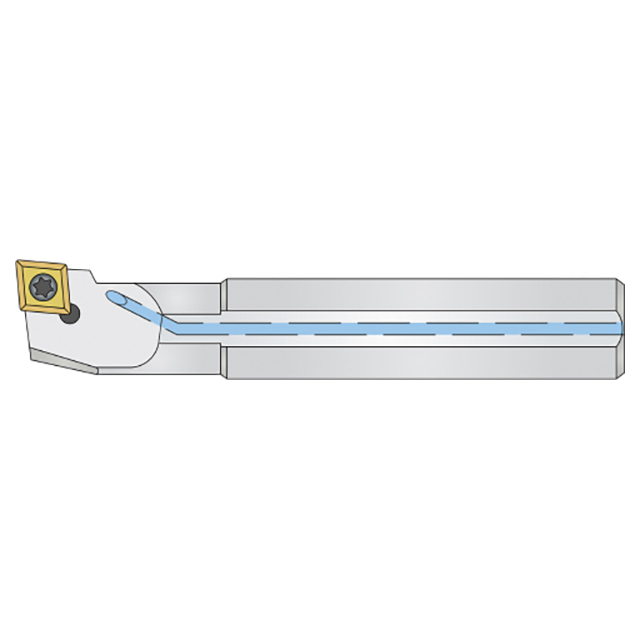 Micro 100 20-0851 | 0.6300" Minimum Bore Diameter x 1/2" Shank x 4.90" OAL A08K SCLCL 3 Yes Left Hand Indexable Boring Bar, CCMT 31.51 Insert Style