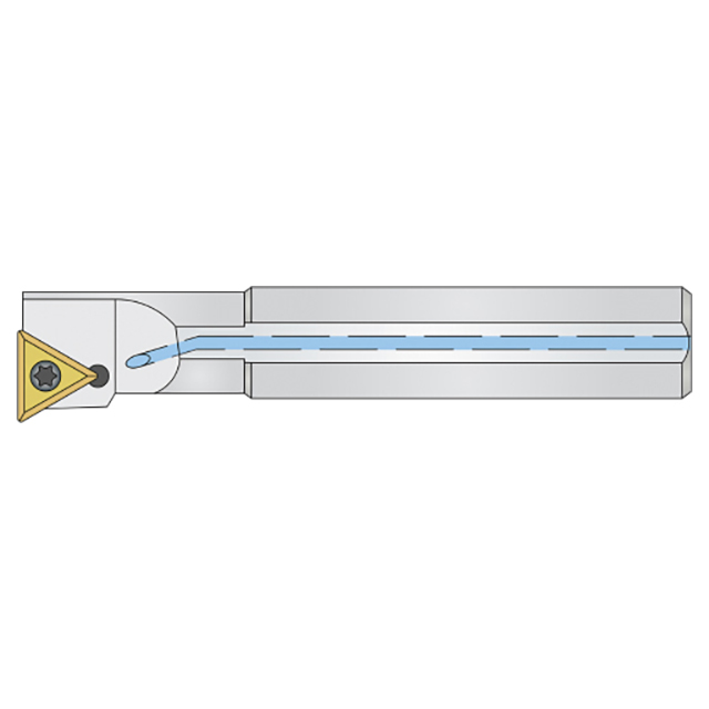Micro 100 20-1035 | 0.7750" Minimum Bore Diameter x 5/8" Shank x 5.90" OAL A10M STFCR 2 Yes Right Hand Indexable Boring & Facing Bar, TCMT 21.51 Insert Style
