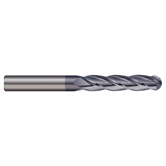 Micro 100 BELM-200-4X | 20mm Diameter x 20mm Shank x 75mm LOC x 150mm OAL 4 Flute AlTiN Carbide Ball End Mill