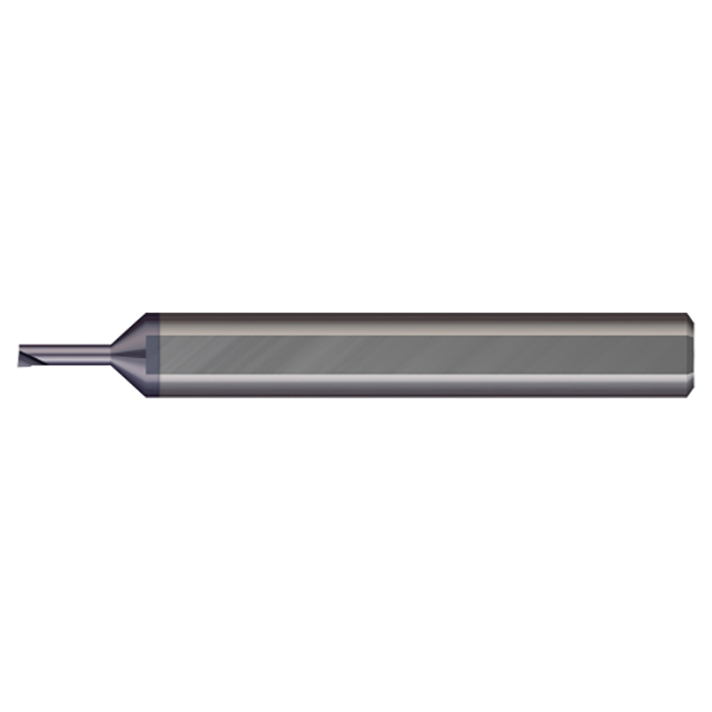 Micro 100 MBBM-007030X | 0.630mm Minimum Bore Diameter x 3mm Maximum Bore Depth x 3mm Shank x 38mm OAL AlTiN Coated Carbide Miniature Boring Bar