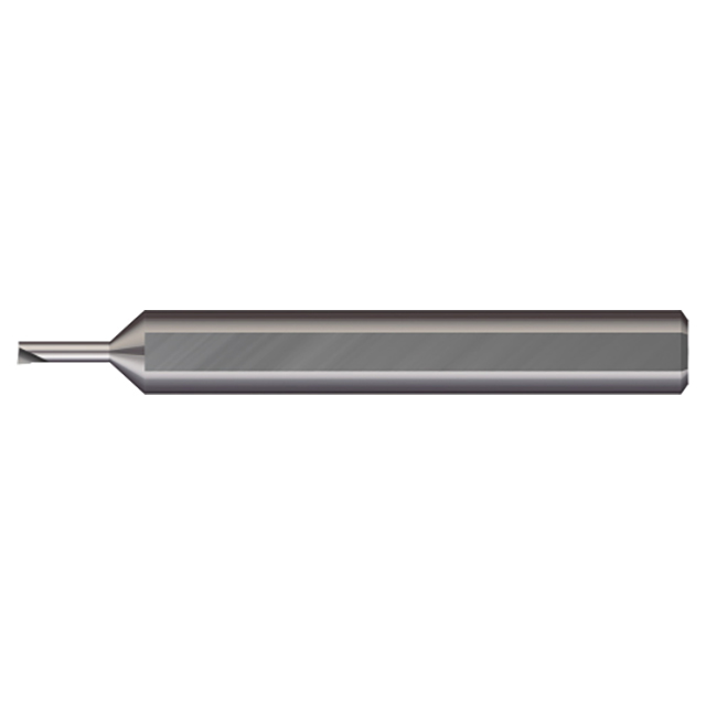 Micro 100 MBBM-009050 | 0.805mm Minimum Bore Diameter x 5mm Maximum Bore Depth x 3mm Shank x 38mm OAL Uncoated Carbide Miniature Boring Bar
