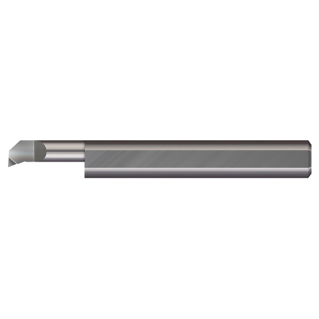 Micro 100 PBT-160750 | 0.1600" Minimum Bore Diameter x 0.750" Maximum Bore Depth x 3/16" Shank x 2" OAL Uncoated Carbide Top Rake Chipbreaker Boring Bar