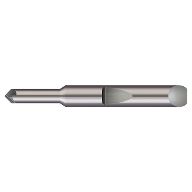 Micro 100 QCS-125-060 | 60 Degree Angle x 0.169" LOC x 0.188" Shank x 1.500" OAL 3 Flute Uncoated Carbide Quick Change Countersink & Chamfer Tool