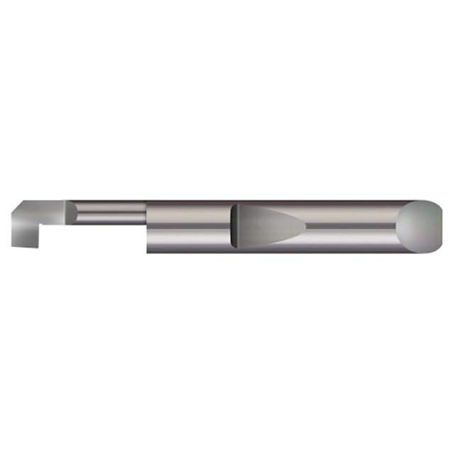 Micro 100 QRB-180750 | 0.1800" Minimum Bore Diameter x 0.750" Maximum Bore Depth x 1/4" Shank x 2-1/2" OAL Uncoated Carbide Quick Change Reverse Boring Tool