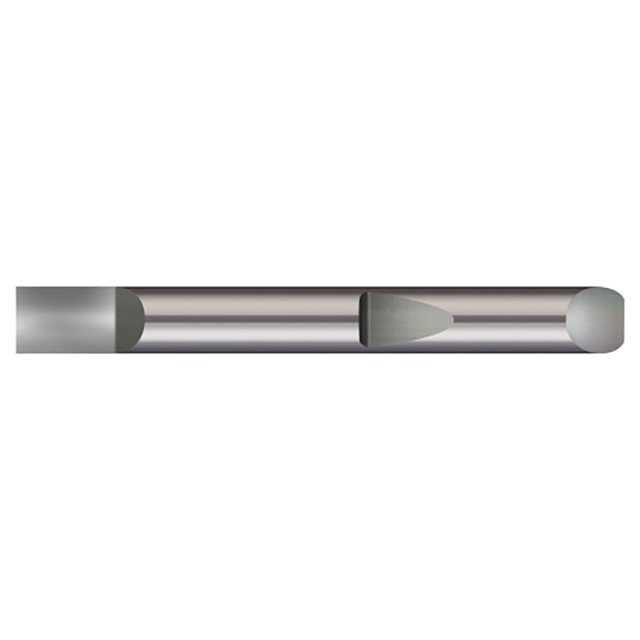 Micro 100 QSP-375-2.5 | 0.3750" Shank x 1/2" Split Face Length x 2.50" OAL Uncoated Solid Carbide Quick Change Half Round Blank