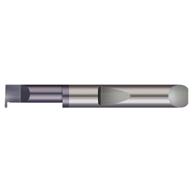 Micro 100 QFR-038-12X | 0.038" Width x 0.3100" Minimum Bore Diameter x 0.750" Maximum Bore Depth x 0.0190" Radius x 5/16" Shank x 2" OAL AlTiN Coated Carbide Full Radius Quick Change Grooving Tool