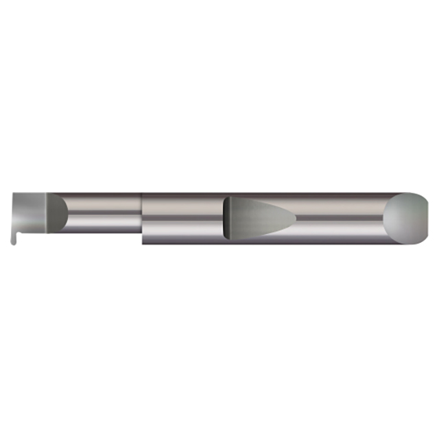 Micro 100 QFR-033-8 | 0.033" Width x 0.3100" Minimum Bore Diameter x 0.500" Maximum Bore Depth x 0.0165" Radius x 5/16" Shank x 2" OAL Uncoated Carbide Full Radius Quick Change Grooving Tool