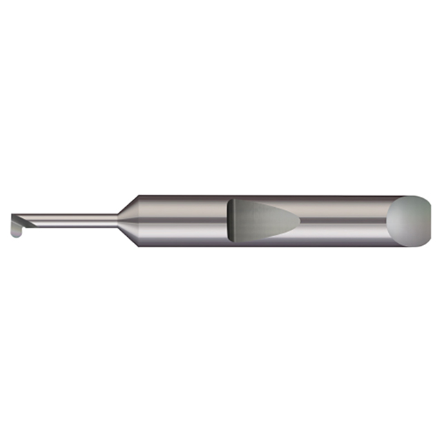 Micro 100 QMFR-030-500-120 | 0.030" Width x 0.1200" Minimum Bore Diameter x 0.500" Maximum Bore Depth x 1/64" Radius x 3/16" Shank x 1-1/2" OAL Uncoated Carbide Full Radius Miniature Quick Change Grooving Tool