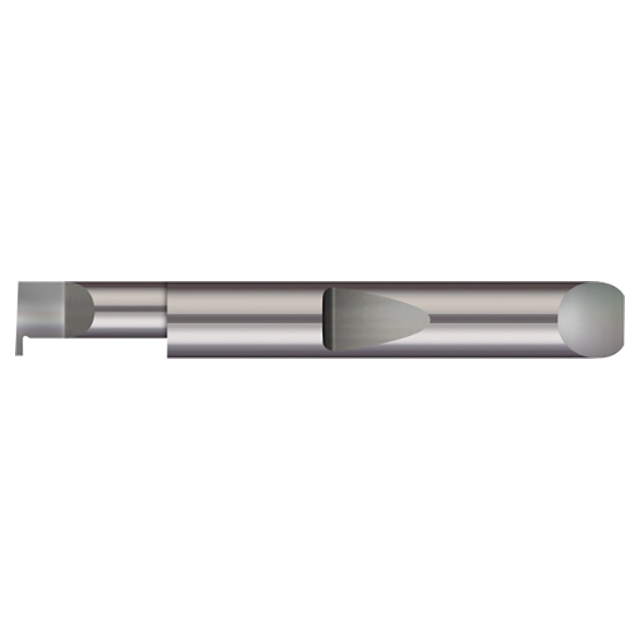 Micro 100 QRR-059-16 | 0.059" Width x 0.3700" Minimum Bore Diameter x 1.000" Maximum Bore Depth x 3/8" Shank x 2-1/2" OAL Uncoated Carbide Retaining Ring Quick Change Grooving Tool