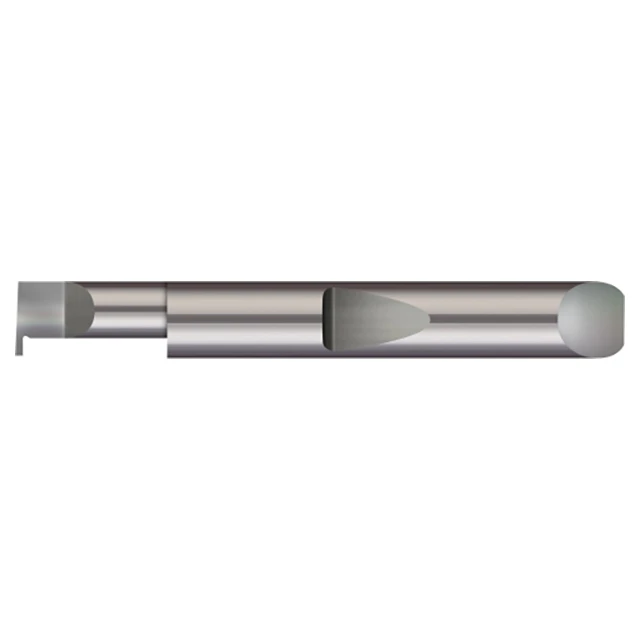 Micro 100 QRR-062-20 | 0.062" Width x 0.3700" Minimum Bore Diameter x 1.250" Maximum Bore Depth x 3/8" Shank x 2-1/2" OAL Uncoated Carbide Retaining Ring Quick Change Grooving Tool