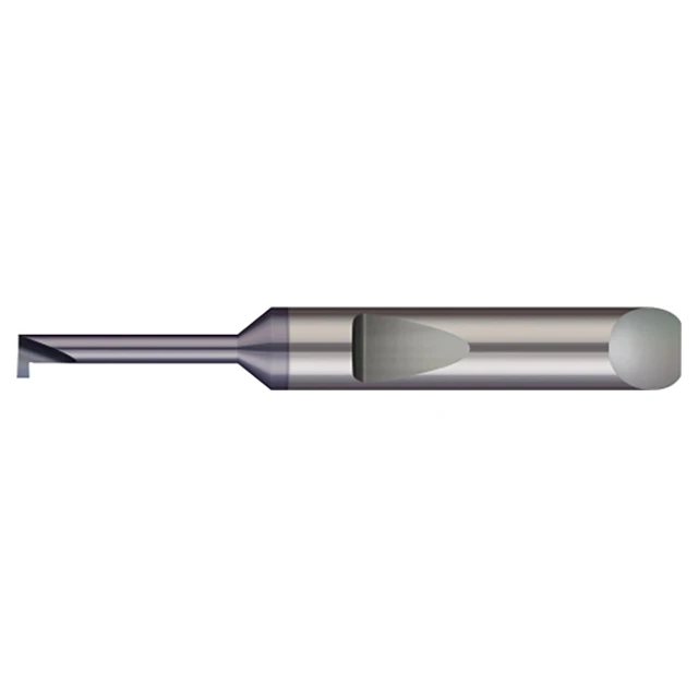 Micro 100 QMRR-030-750-120X | 0.030" Width x 0.1200" Minimum Bore Diameter x 0.750" Maximum Bore Depth x 3/16" Shank x 2" OAL AlTiN Coated Carbide Miniature Retaining Ring Quick Change Grooving Tool