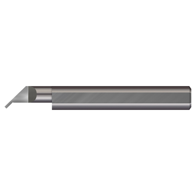 Micro 100 UC-37125-16 | 0.125" Width x 1" Radius x 1" Maximum Hole Depth x 3/8" Shank x 2-1/2" OAL Uncoated Carbide 45 Degree Undercutting Grooving Tool