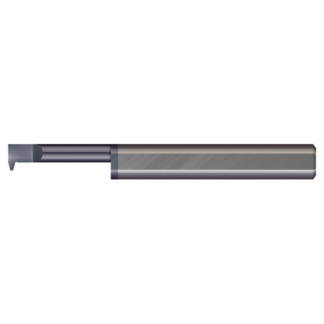 Micro 100 IAT-1000-12X | 12 TPI x 0.360" Minimum Bore Diameter x 1" Maximum Bore Depth x 3/8" Shank x 2.500" OAL AlTiN Coated Brazed Carbide Single Point Acme Threading Tool