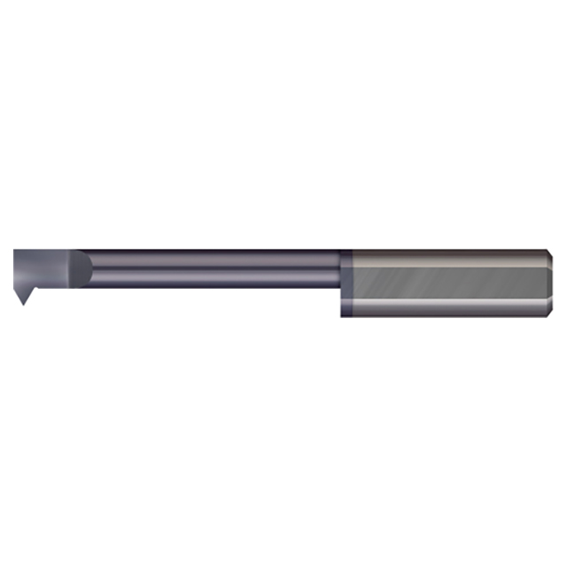Micro 100 ITM-087446X | 1.75-2.25mm Thread Range x 7.400mm Minimum Bore Diameter x 46mm Maximum Bore Depth x 8mm Shank x 63mm OAL AlTiN Coated Brazed Carbide Single Point 60 Degree Right Hand Threading Tool