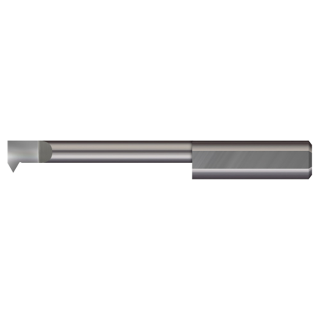 Micro 100 ITM-087420 | 1.75-2.25mm Thread Range x 7.400mm Minimum Bore Diameter x 20mm Maximum Bore Depth x 8mm Shank x 63mm OAL Uncoated Brazed Carbide Single Point 60 Degree Right Hand Threading Tool