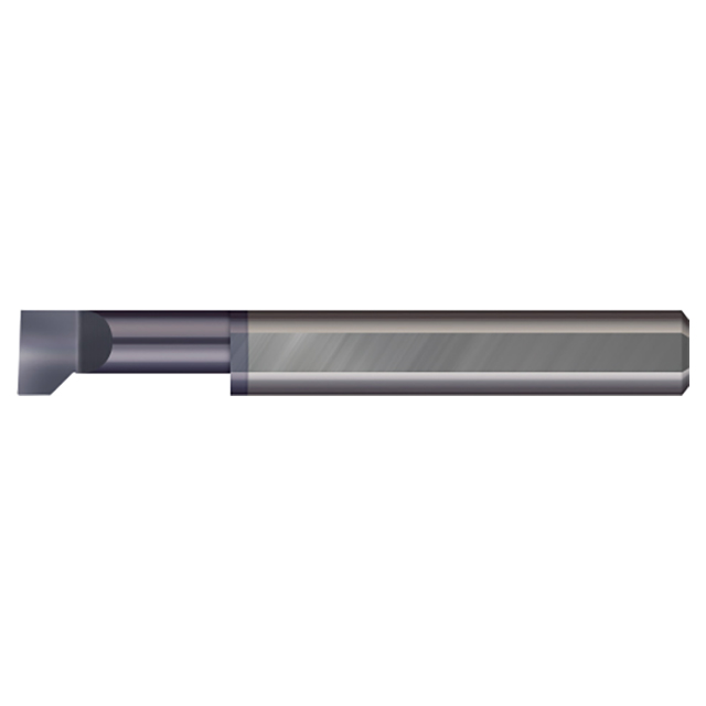 Micro 100 LTR-375-20X | 3/8" Minimum Bore Diameter x 1-1/4" Maximum Bore Depth x 1-1/4" Radius x 0.125" Flat x 3/8" Shank x 2.50" OAL AlTiN Coated Brazed Carbide Right Hand Thread Relief Tool