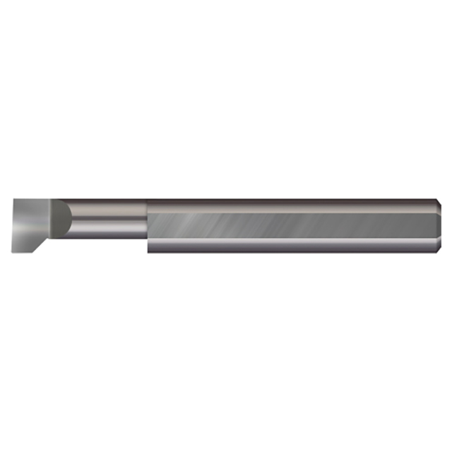 Micro 100 LTR-375-12 | 3/8" Minimum Bore Diameter x 3/4" Maximum Bore Depth x 3/4" Radius x 0.125" Flat x 3/8" Shank x 2.50" OAL Uncoated Brazed Carbide Right Hand Thread Relief Tool