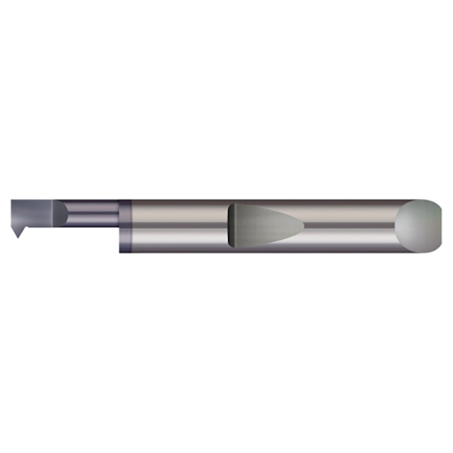 Micro 100 QIT-100250X | 48-56 Thread Range x 0.1000" Minimum Bore Diameter x 1/4" Maximum Bore Depth x 3/16" Shank x 1.50" OAL AlTiN Coated Brazed Carbide Single Point 60 Degree Right Hand Threading Tool