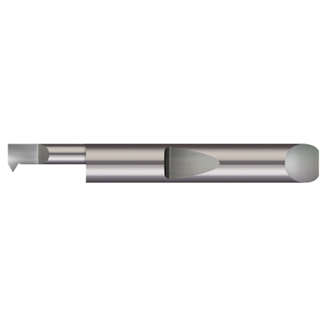 Micro 100 QIT-1601000 | 32-56 Thread Range x 0.1600" Minimum Bore Diameter x 1" Maximum Bore Depth x 3/16" Shank x 2.00" OAL Uncoated Brazed Carbide Single Point 60 Degree Right Hand Threading Tool