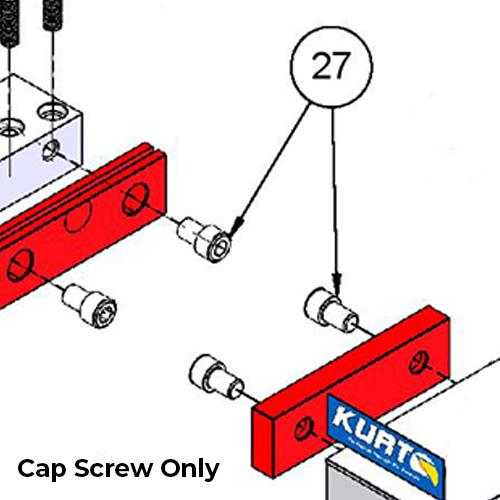 Kurt 00-1414 | #27 SHCS 1/2-13 x 3/4 LG Replacement Part for Kurt DX6 Vise