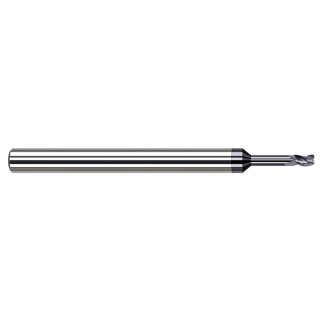 Harvey Tool 866908-C6 | 1/8" Diameter x 1/8" Shank x 3/16" LOC x 2-1/2" OAL x 0.0200" Corner Radius 4 Flute AlTiN Nano Coated Carbide Corner Radius End Mill