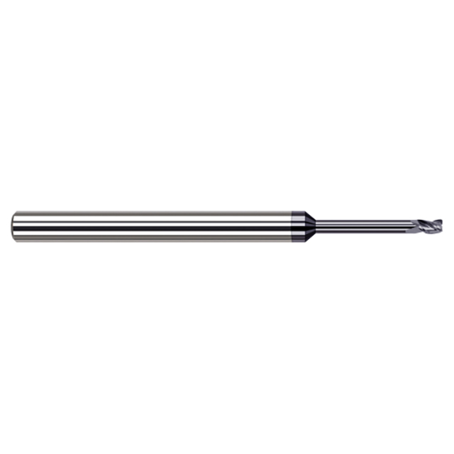 Harvey Tool 915378-C6 | 5/64" Diameter x 1/8" Shank x LOC x 2-1/2" OAL x 0.0050" Corner Radius 3 Flute AlTiN Nano Coated Carbide Corner Radius End Mill